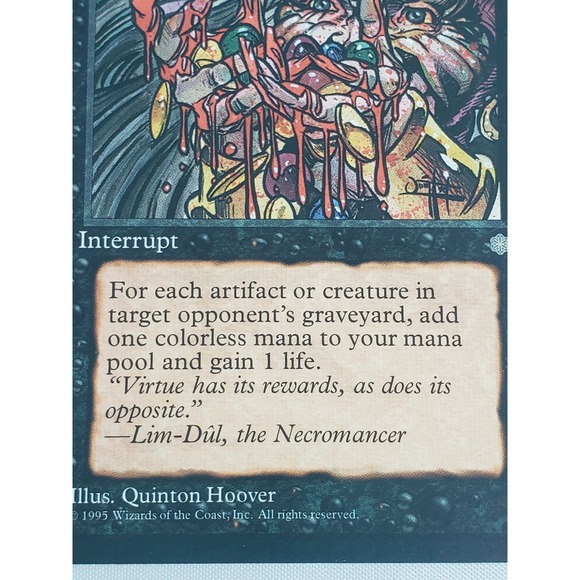 Spoils of Evil Ice Age 1995 MTG Black Interrupt Old Border Vintage Card - Picture 8 of 11